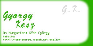 gyorgy kesz business card