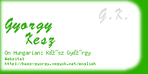 gyorgy kesz business card